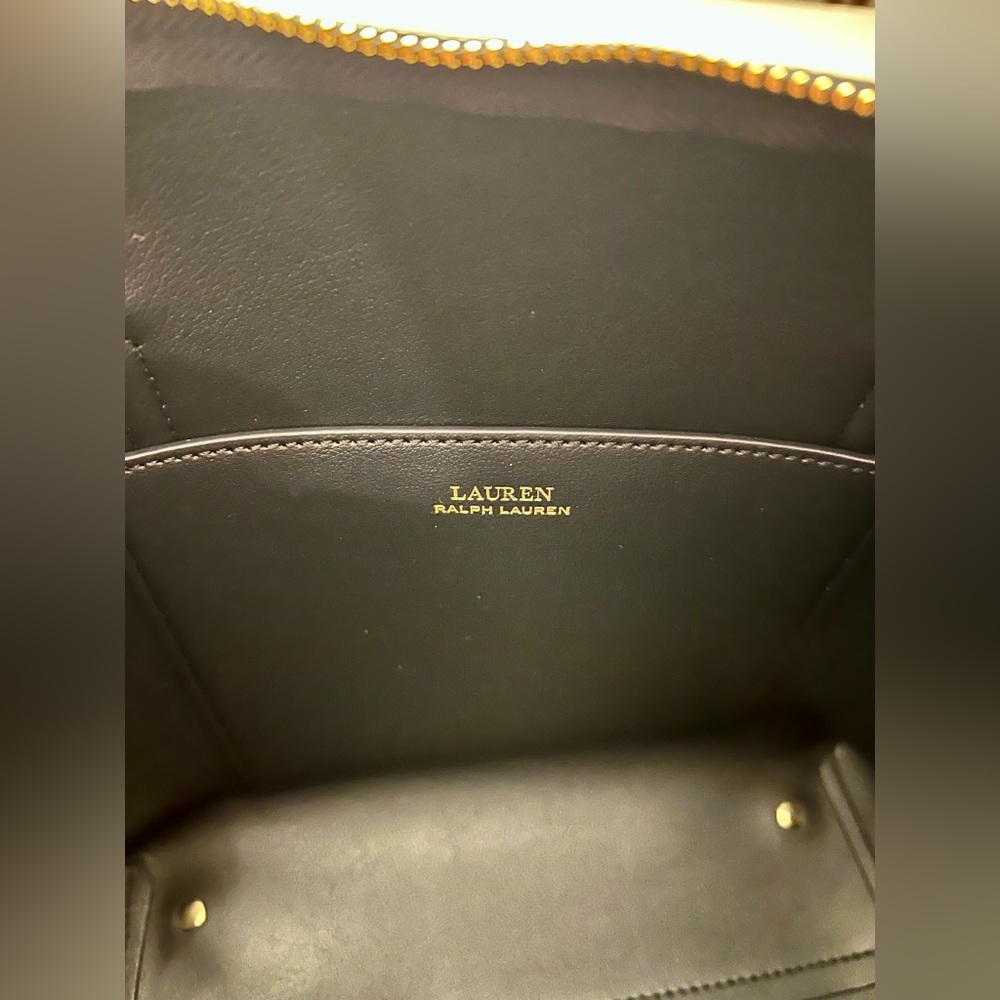 Ralph Lauren Plaid Tote in Navy and Red - Picture 14 of 15